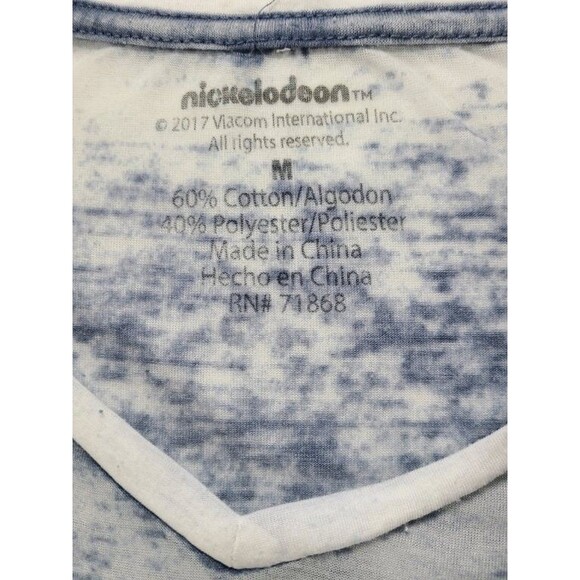 Nickelodeon Rugrats Burnout Jersey Tee Medium 3/4 Sleeve Vintage 90s - Picture 2 of 5